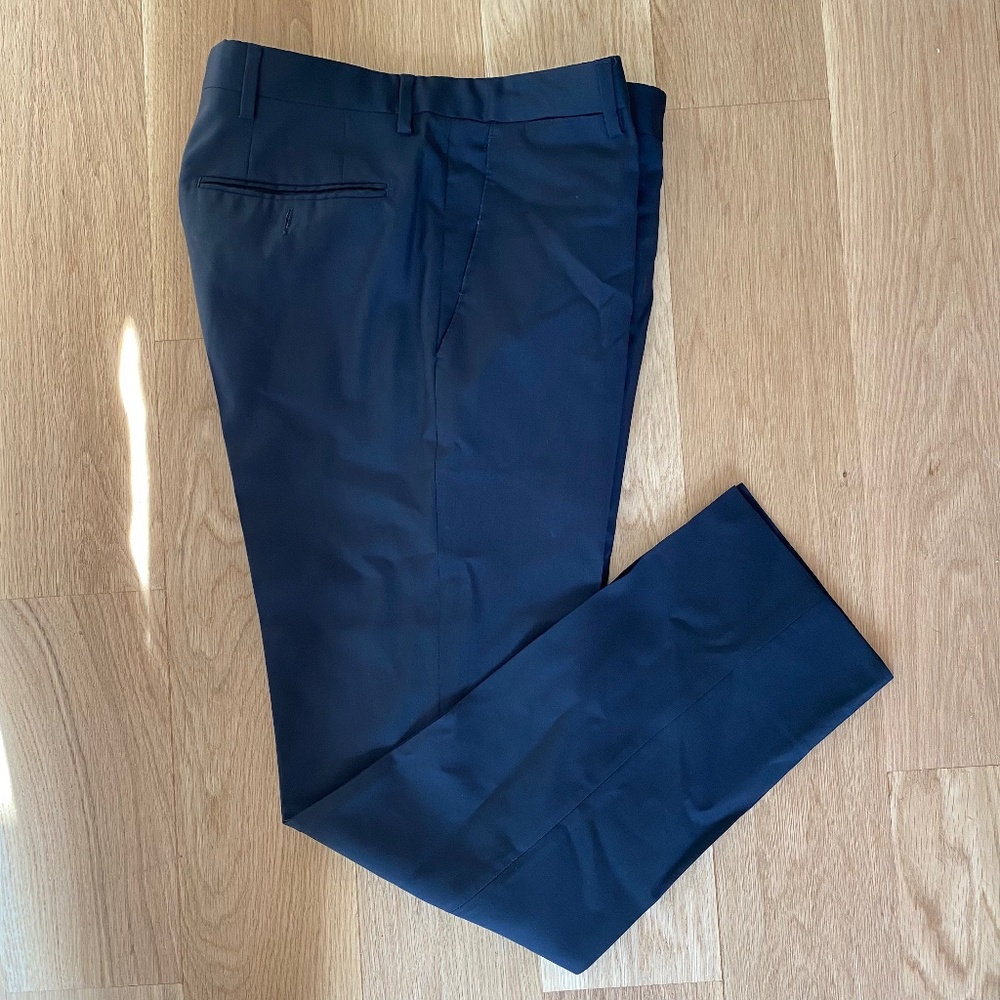 Slim fit Navy Blue Burberry Dress Pants